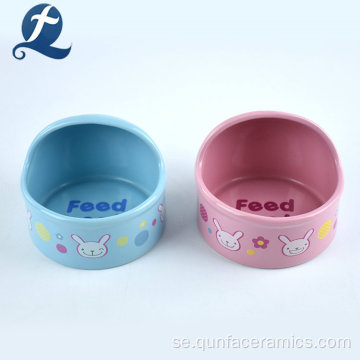 Factory Heart Shaped Hamster Ceramic Pet Bowls